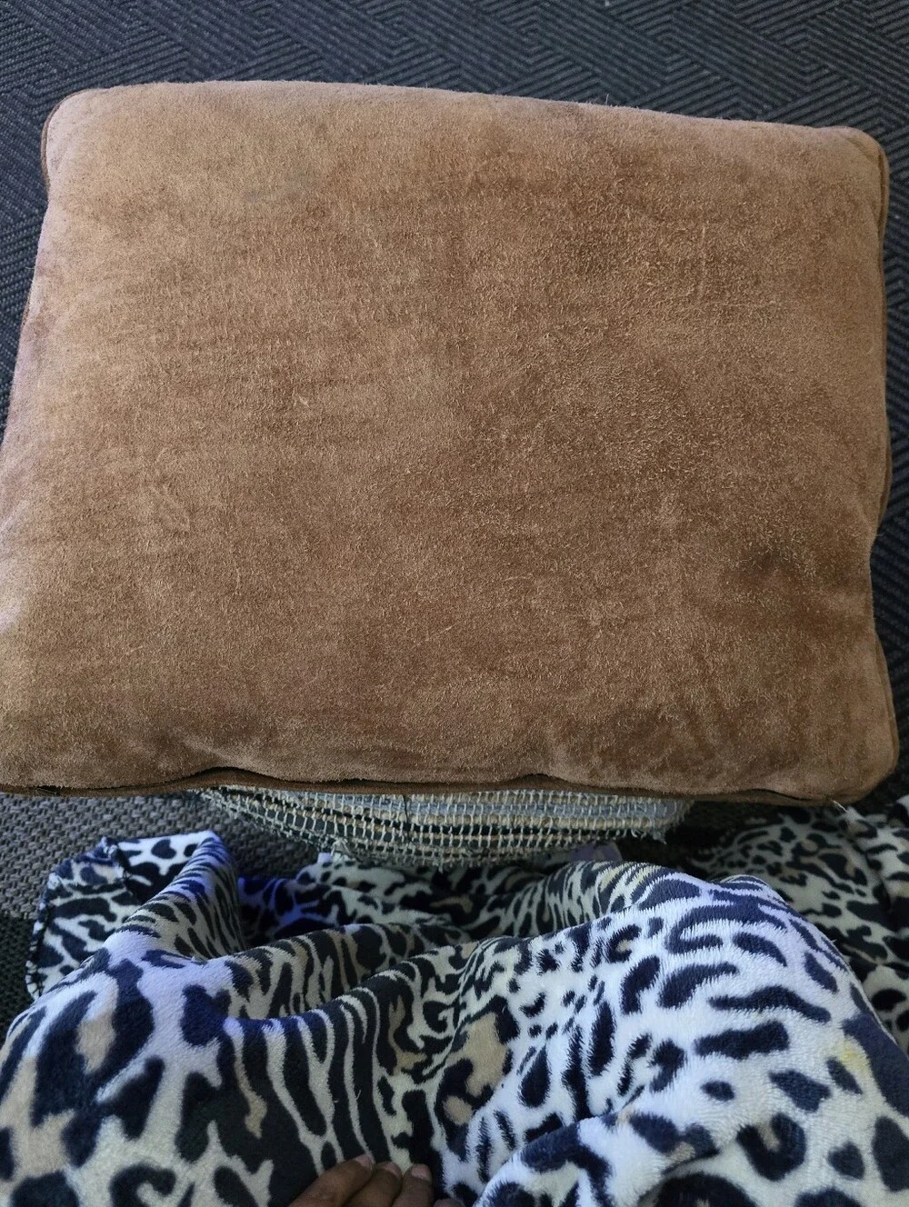 Rust Brown Horse Running On Snow Print Decorative Pillow Suede Material 22' X 18